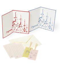 限定商品「切り絵カード 祇園祭(赤色・青色)」